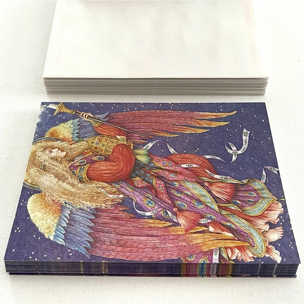 Vintage Sunrise Recycled Greeting Cards Holiday Angel by Anne Yvonne Gilbert